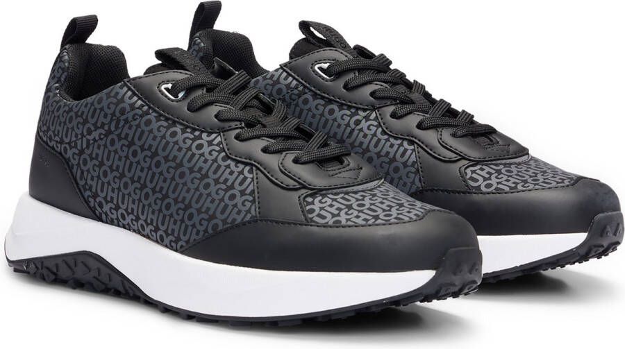 HUGO Sneakers met all-over labelmotief model 'Kane'