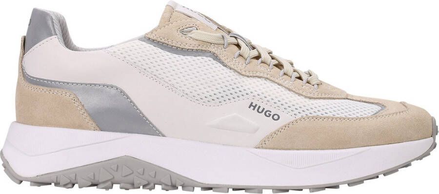 HUGO Leren sneakers met contrastgarnering model 'Kane'