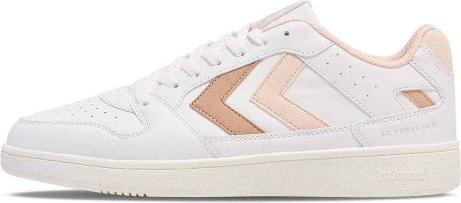 Hummel Damen Sneakers low St. Power Play Wmns White Soft Pink Mahogany Rose