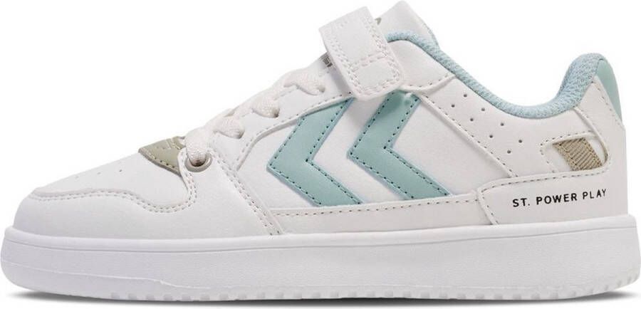 hummel Kinder Sneakers low St. Power Play Jr White Turquoise