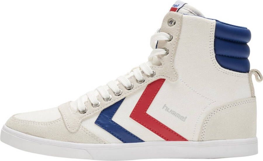 Hummel Slimmer Stadil Hoge Sneakers White Blue Red Gum Heren