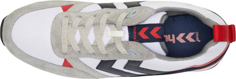 Hummel sneakers laag thor Weiß Navy Rauchgrau Feuerrot