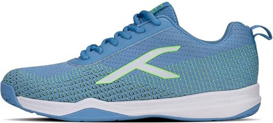 Hundred Blade Lite Non Marking Badminton Schoenen (Blauw Limoen Groen Wit 10 EU) Unisex Materiaal: Gebreide bovenzijde en rubberen zool Ook perfect voor squashm