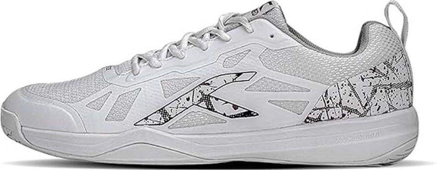 Hundred Blade Non-Marking Professionele Badminton Schoenen voor Heren (Wit Zwart Materiaal: TPU Rubber Geschikt voor Zaaltennis Squash Tafeltennis Basketbal & Padel)