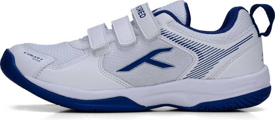 Hundred Court Star non-marking badmintonschoenen voor jongens (wit marineblauw Lichtgewicht X-kussenbescherming Geschikt voor indoortennis squash tafeltennis basketbal en padel