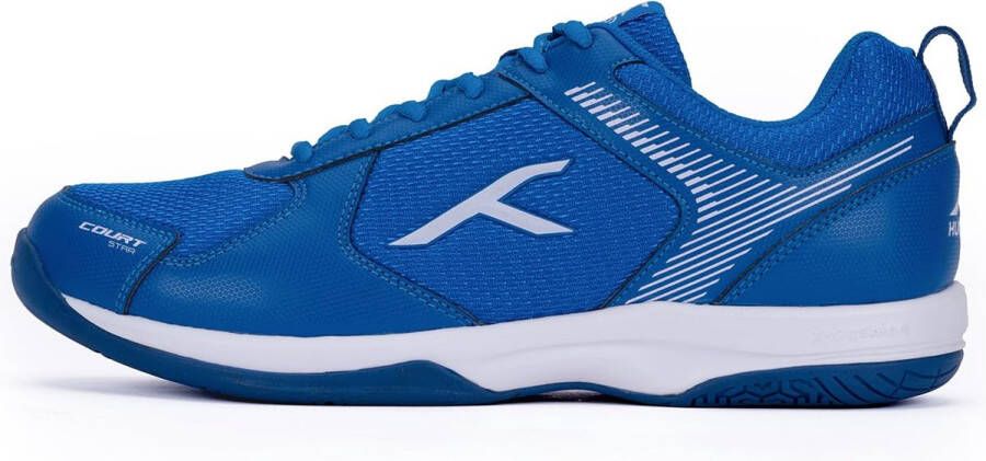 Hundred Court Star Non-Marking Professional Badminton Shoes for Mens (Blue White X-Cushion Protection Suitable for Indoor Tennis Squash Table Tennis Basketball & Padel