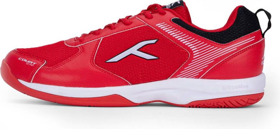 Hundred Court Star Non-Marking professionele badmintonschoenen voor heren (rood wit X-kussenbescherming Geschikt voor indoortennis squash tafeltennis basketbal en padel