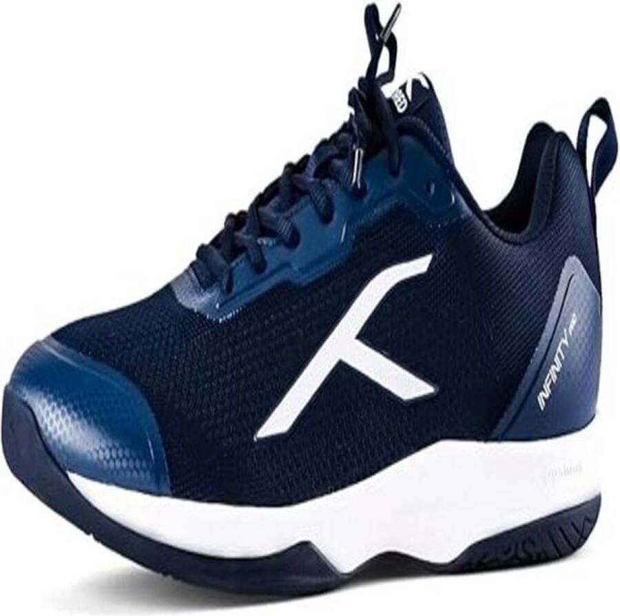 Hundred Infinity Pro Non-Marking Professionele Badminton Schoen voor Heren (Navy Wit Materiaal: Geschikt voor Indoor Tennis Squash Tafeltennis Basketbal & Padel