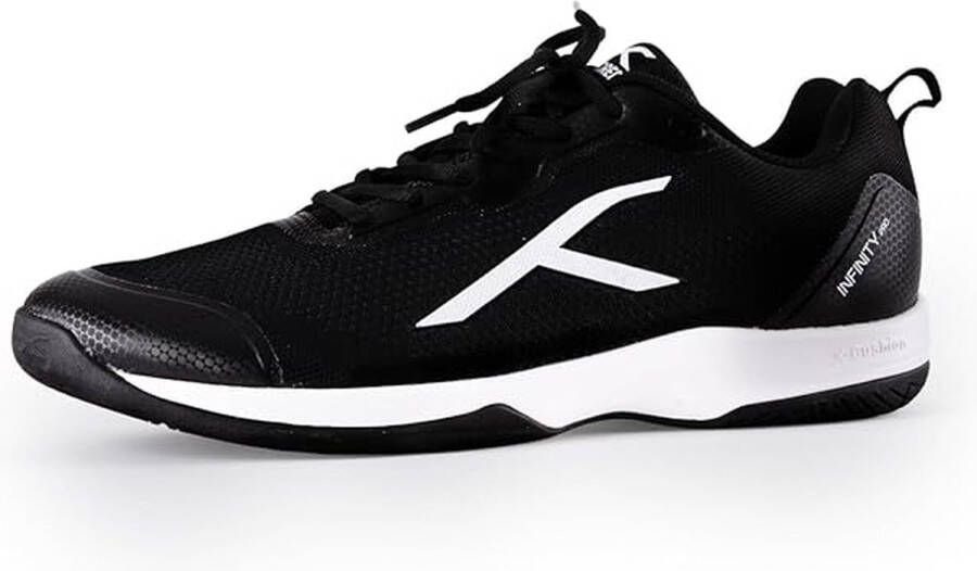 Hundred Infinity Pro Non-Marking Professionele Badminton Schoenen voor Heren (Zwart Wit Materiaal: Polyester Mesh Geschikt voor Zaaltennis Squash Tafeltennis Basketbal & Padel