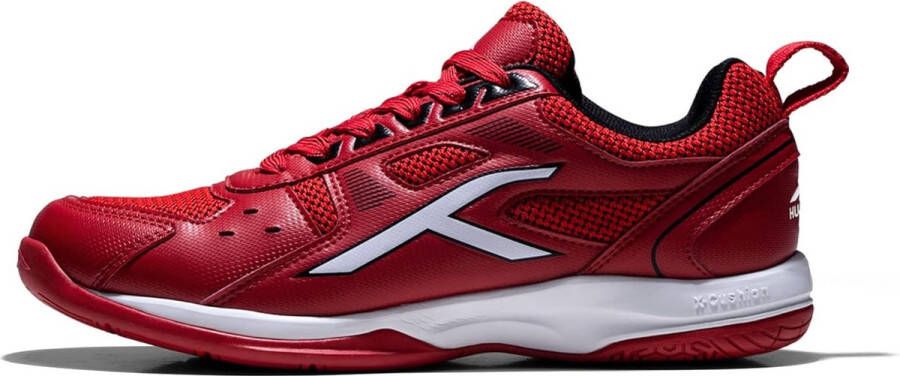 Hundred HONDRED Raze Non-Marking professionele badmintonschoenen voor heren (rood zwart wit Materiaal Bovenwerk: Polyester Zool: Rubber Geschikt voor indoortennis squash tafeltennis basketbal en padel