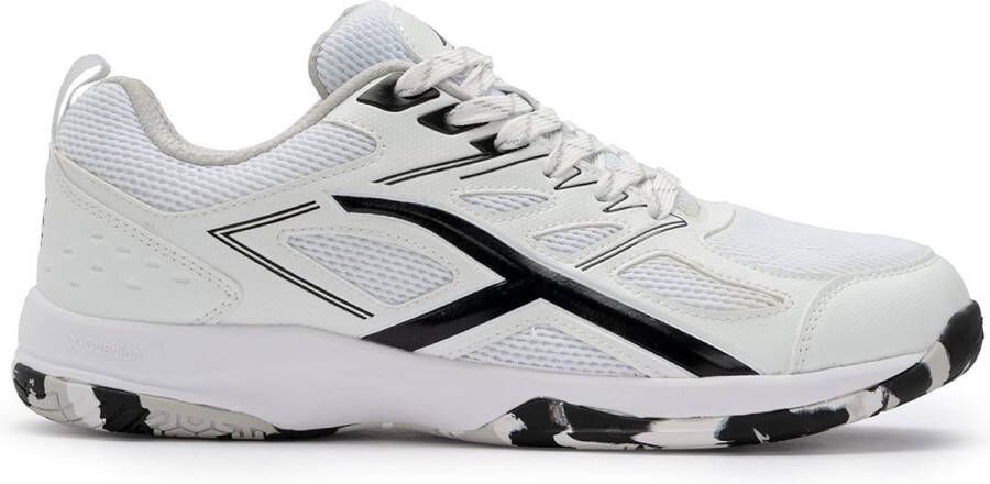 Hundred Xoom Non-Marking professionele badmintonschoenen voor heren (wit zwart Materiaal Bovenwerk: Polyester Zool: Rubber Geschikt voor indoor badminton tennis squash tafeltennis basketbal en padel