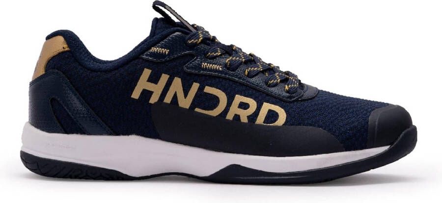 Hundred Xoom Pro non-marking professionele badmintonschoenen voor heren Materiaal: kunstleer Geschikt voor indoortennis squash tafeltennis basketbal en padel (Navy Gold )