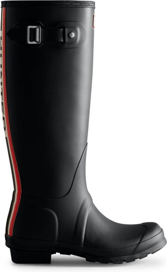 Hunter Boots Women's Original Tall Hunter Backstrap Boot Rubberlaarzen wit zwart