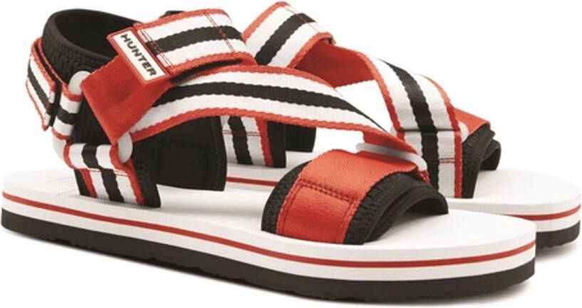 Hunter Sandaal Men Original Beach Sandal Red White Black