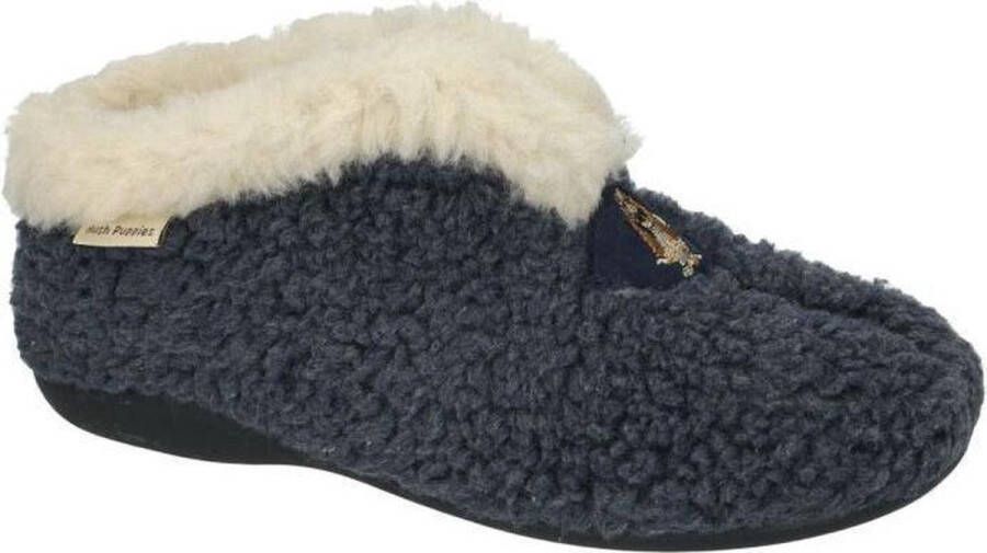 Hush Puppies -Dames blauw donker pantoffels