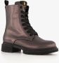 Hush Puppies dames metallic veterboots grijs Uitneembare zool - Thumbnail 1