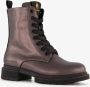 Hush Puppies dames metallic veterboots grijs Uitneembare zool - Thumbnail 1