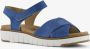 Hush Puppies leren dames sandalen blauw Uitneembare zool - Thumbnail 4