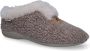 Hush Puppies -Dames taupe donker pantoffels - Thumbnail 1