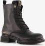 Hush Puppies dames veterboots zwart Uitneembare zool - Thumbnail 1