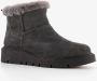 Hush Puppies gevoerde boots met imitatiebont grijs Echt leer - Thumbnail 1