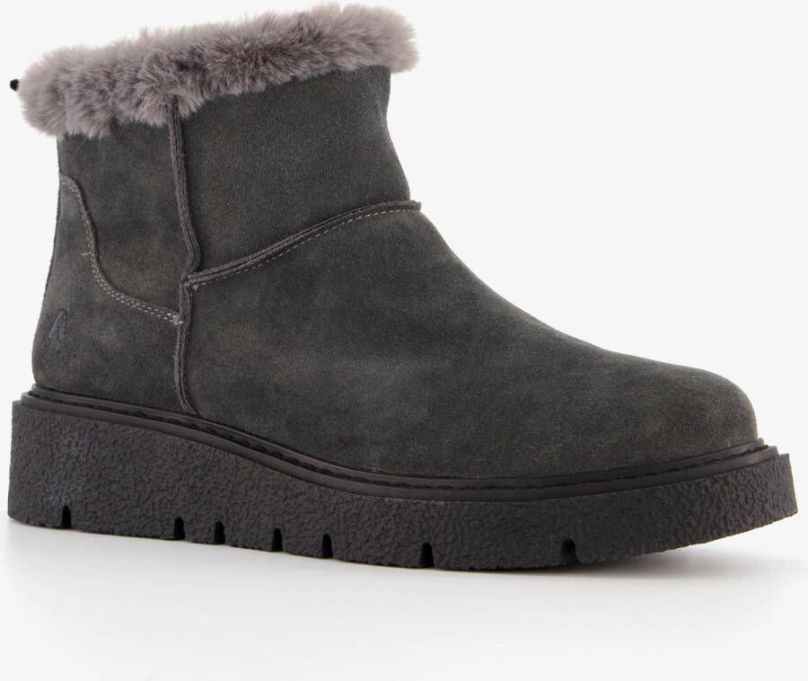 Hush Puppies gevoerde boots met imitatiebont grijs Echt leer