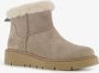 Hush Puppies gevoerde boots met imitatiebont taupe Bruin Echt leer - Thumbnail 1