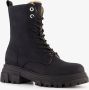 Hush Puppies gevoerde dames veterboots zwart - Thumbnail 1