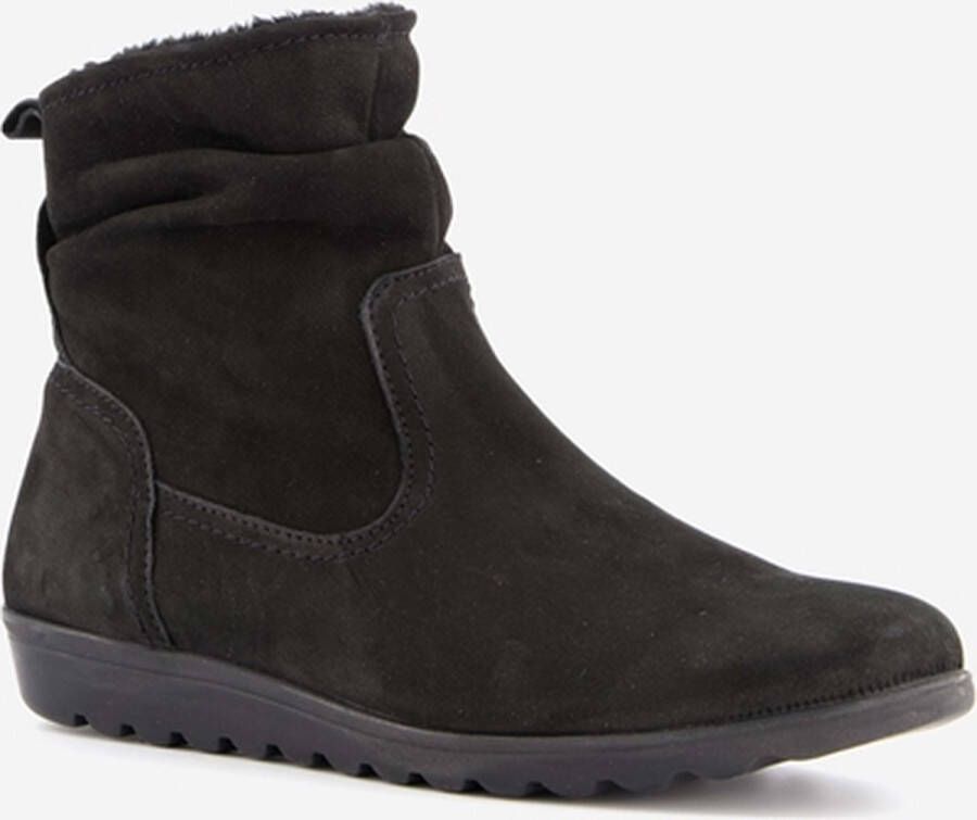 Hush Puppies gevoerde suede enkellaarsjes zwart Echt leer Uitneembare zool