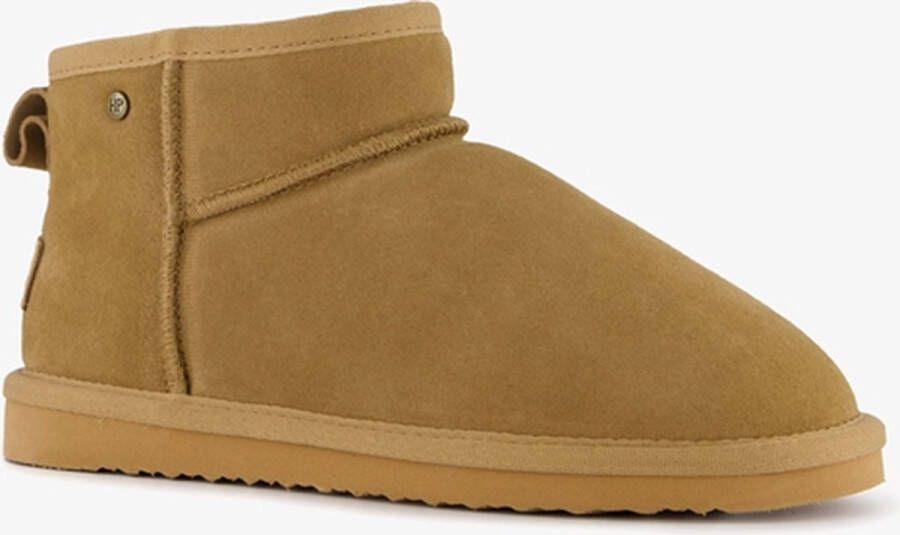 Hush Puppies gevoerde suede laarsjes camel Bruin Echt leer