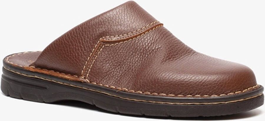 Hush Puppies heren pantoffels Bruin Sloffen Echt leer