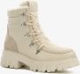 Hush Puppies gevoerde leren dames boots beige - Thumbnail 1