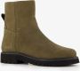 Hush Puppies leren dames boots olijfgroen - Thumbnail 1