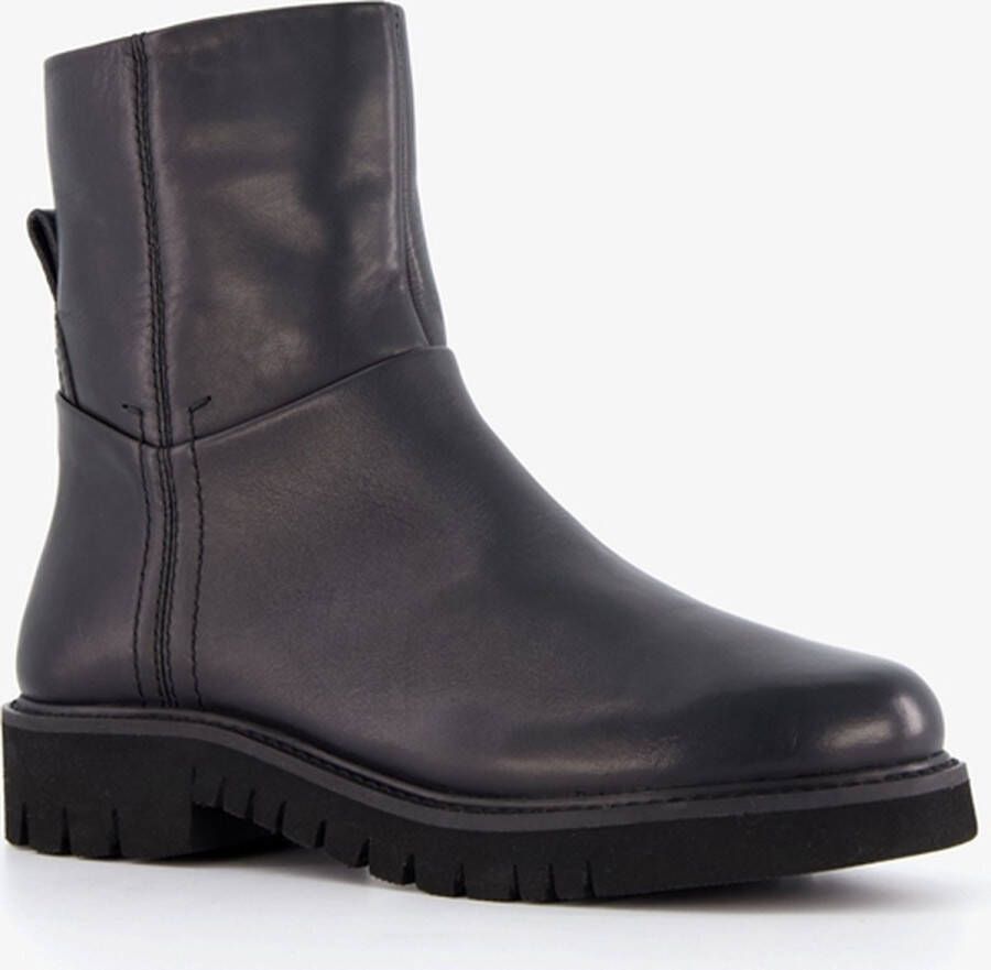 Hush Puppies leren dames boots zwart