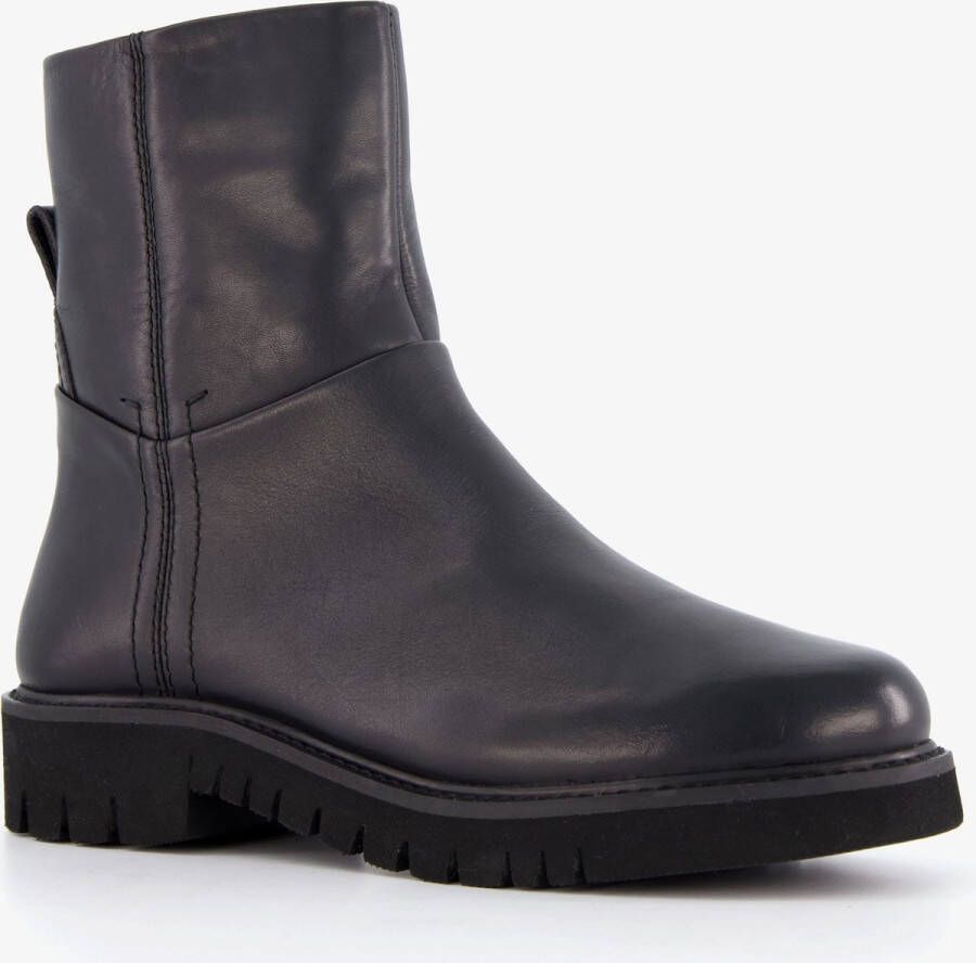 Hush Puppies leren dames boots zwart