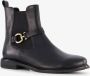 Hush Puppies leren dames chelsea boots met gesp Zwart - Thumbnail 1