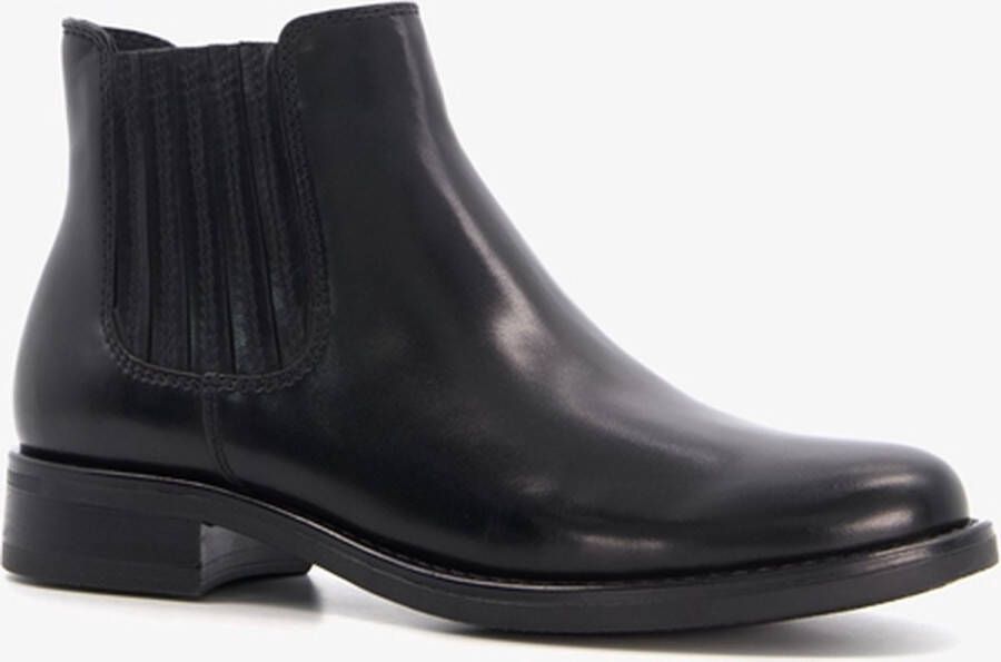 Hush Puppies leren dames chelsea boots zwart