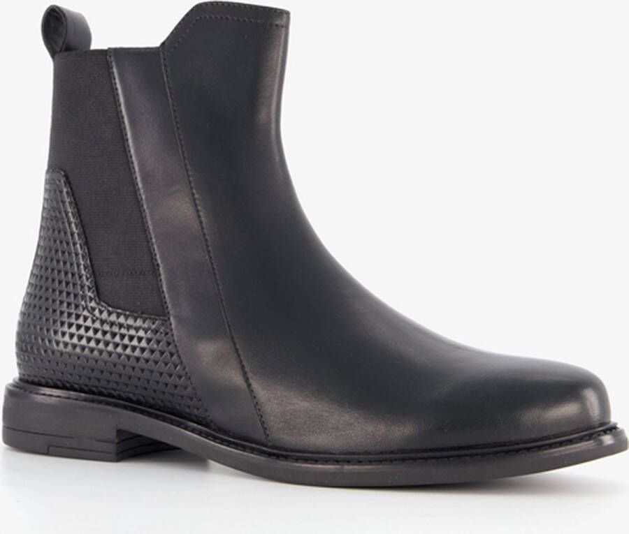 Hush Puppies leren dames chelsea boots zwart