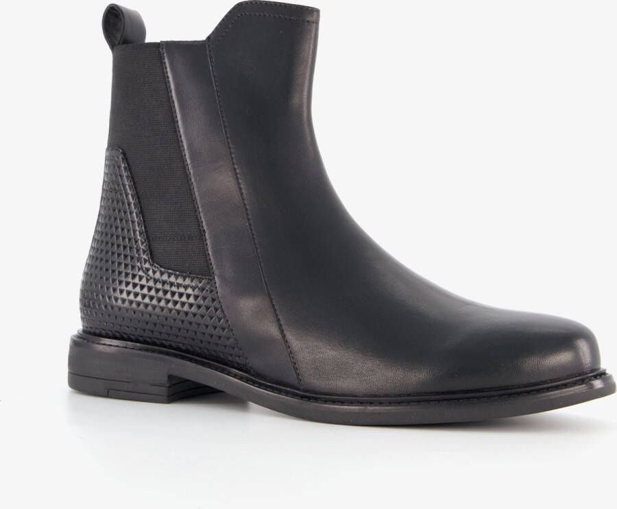 Hush Puppies leren dames chelsea boots zwart