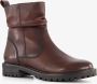 Hush Puppies leren dames enkellaarsjes bruin - Thumbnail 1