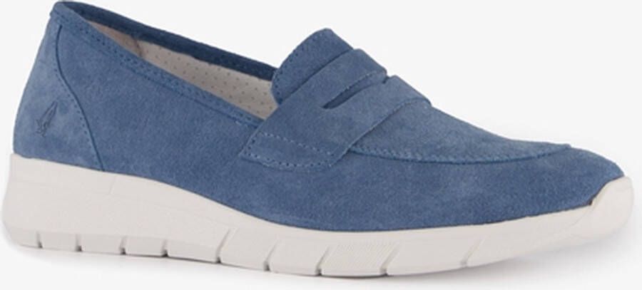 Hush Puppies leren dames instapper blauw Echt leer Uitneembare zool