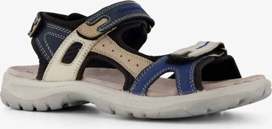 Hush Puppies leren dames sandalen beige blauw