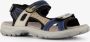 Hush Puppies leren dames sandalen beige blauw - Thumbnail 2