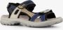 Hush Puppies leren dames sandalen beige blauw - Thumbnail 2