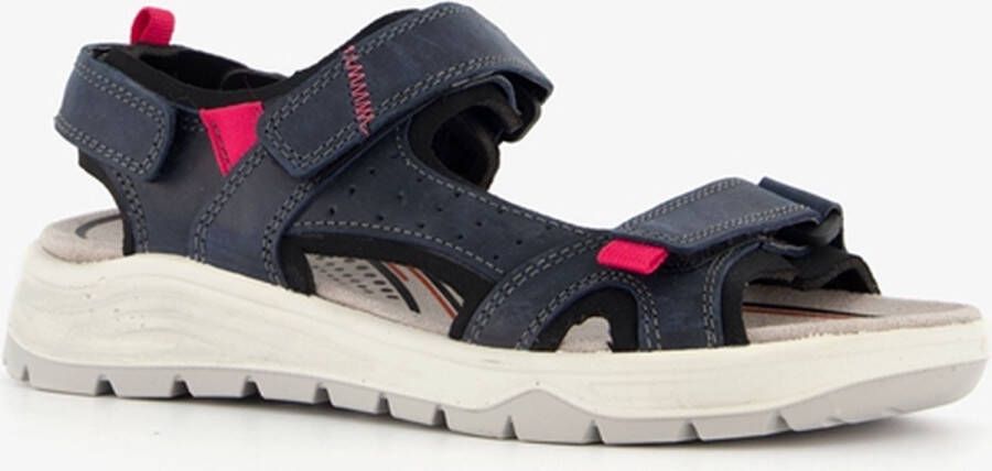 Hush Puppies leren dames sandalen blauw rood