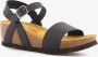 Hush Puppies leren dames sandalen met sleehak Zwart Extra comfort Memory Foam - Thumbnail 1