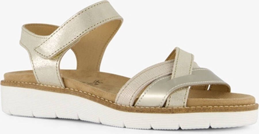 Hush Puppies leren dames sandalen wit goud Uitneembare zool