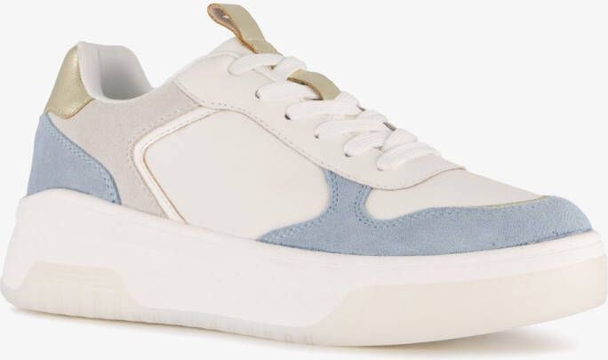 Hush Puppies leren dames sneakers wit blauw Echt leer Uitneembare zool