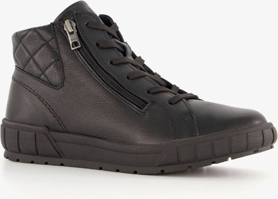 Hush Puppies leren dames veterschoenen zwart Uitneembare zool