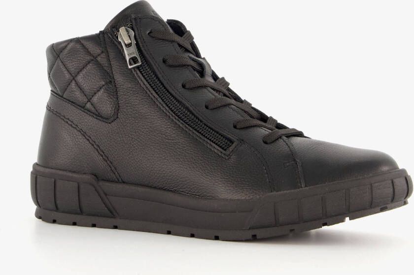 Hush Puppies leren dames veterschoenen zwart Uitneembare zool